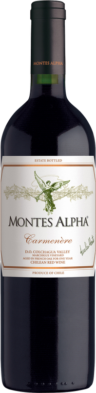 Bouteille de Alpha Carmenere Santa Cruz de Bodegas Montes