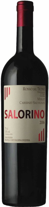 Bottiglia di Salorino Rosso del Ticino DOC Merlot - Cabernet Sauvignon di Fratelli Corti
