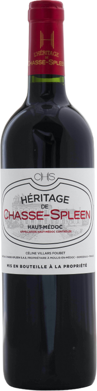 Bottiglia di L'heritage De Chasse Spleen Second Vin Château chasse Spleen Haut Medoc di Château Chasse Spleen