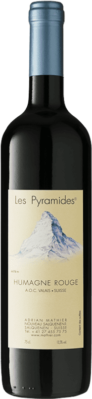 Bottiglia di Humagne Rouge Les Pyramides AOC VS di Adrian Mathier