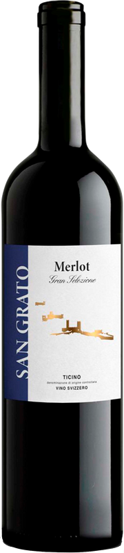 Flasche San Grato Merlot Gran Selezione Ticino DOC von Cantina Amann