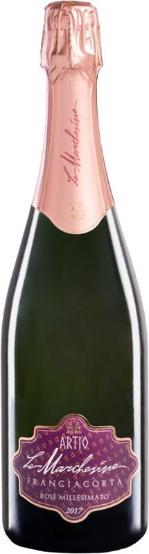 Bottiglia di Franciacorta DOCG Artio Brut Rosé Millesimato Az. Agr. Le Marchesine di Le Marchesine