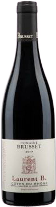 Bottiglia di Côtes-du-Rhône AOC Laurent B di Domaine Brusset