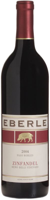 Bottle of Zinfandel Eberle Winery Remo Belli Vineyard from Eberle Winery