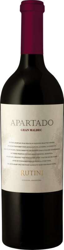 Bottle of Apartado Gran Malbec from Rutini Wines