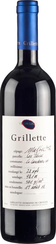 Image of Grillette Domaine De Cressier Les Palins Vernissage Malbec Neuchatel VdP - 75cl - Neuenburg, Schweiz