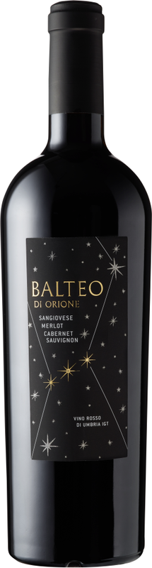 Flasche Sangiovese Merlot Cabernet Sauvignon di Umbria IGT von Balteo di Orione