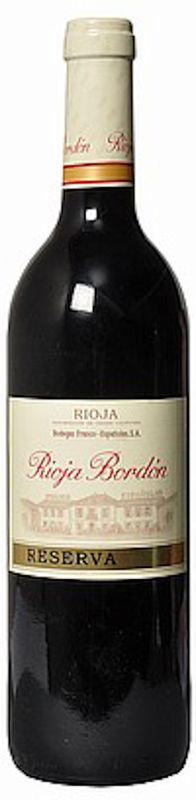 Bouteille de Rioja a Bordon Reserva DOC de Bodegas Franco Españolas