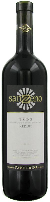 Flasche San Zeno Riserva Merlot del Ticino DOC von Tamborini