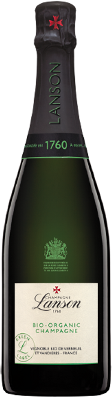 Bottle of Le Green Label Organic Brut from Champagne Lanson