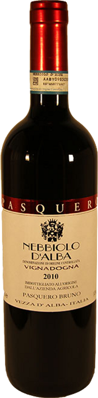 Bouteille de Nebbiolo d'Alba Vignadogna DOC de Bruno Pasquero