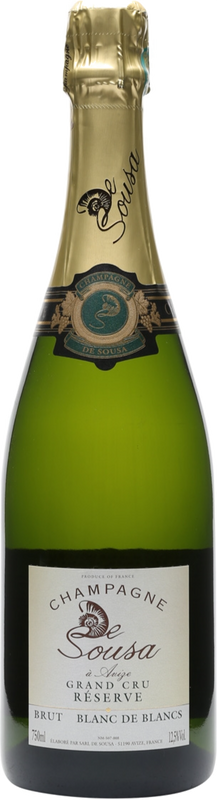 Bottiglia di Champagne Grand Cru Réserve Blanc de Blancs brut di De Sousa