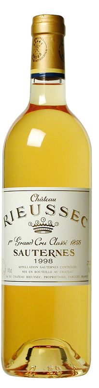 Bottiglia di Chateau Rieussec 1er Cru Classe Sauternes AOC di Château Rieussec