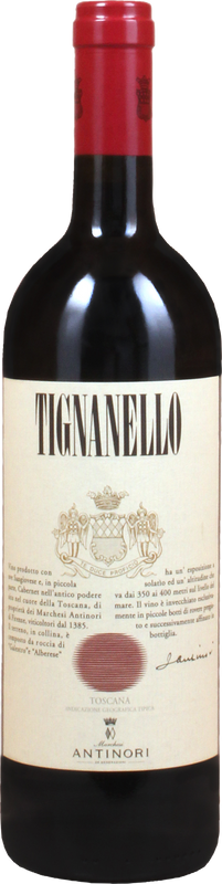 Bottle of Tignanello IGT from Antinori