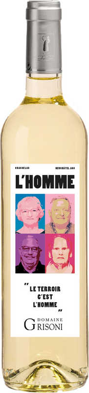 Bottiglia di L'Homme Chasselas Neuchâtel AOC di Domaine Grisoni