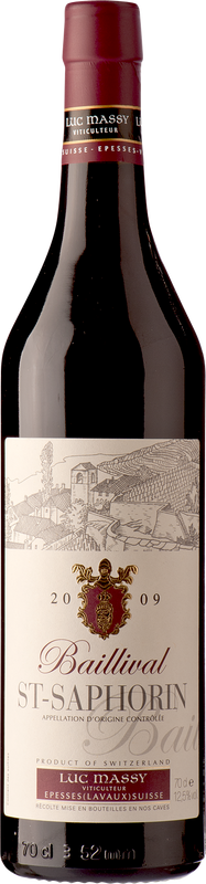 Bouteille de Saint-Saphorin Rouge Baillival de Luc Massy