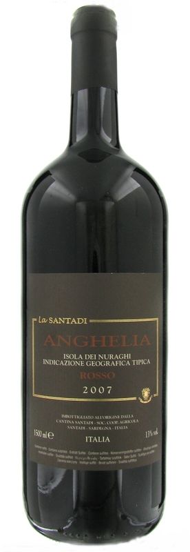 Bottiglia di Anghelia rosso IGT Isola dei Nuraghi di Cantina di Santadi