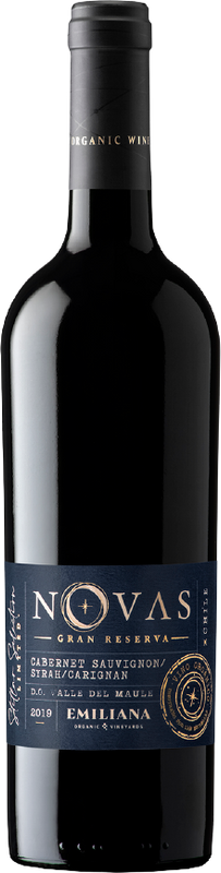 Bottle of Novas Gran Reserva Cabernet Sauvignon/Syrah Carignan Maule Valley DO from Emiliana Organic Vineyards