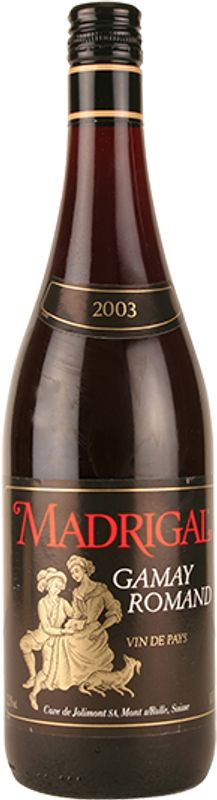 Bouteille de Madrigal Gamay Romand VdP Cave de Jolimont de Cave de Jolimont