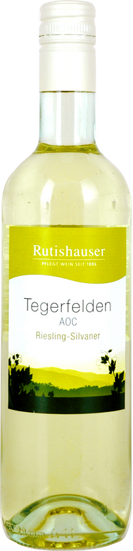 Bottiglia di Tegerfelden AOC Aargau Riesling-Silvaner Rutishauser-Divino di Rutishauser-Divino