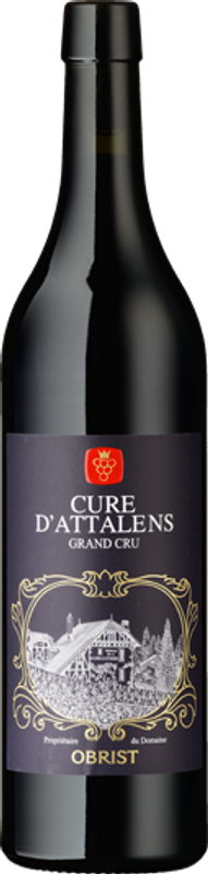 Bottiglia di Cure d'Attalens Rouge Grand Cru Chardonne Lavaux AOC Obrist di Obrist