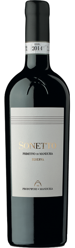 Bouteille de Sonetto Primitivo di Manduria Riserva DOP Produttori Vini di Manduria de Produttori Vini di Manduria
