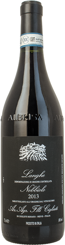 Bottle of Nebbiolo Langhe DOC Cigliuti from Cigliuti