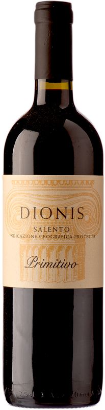 Bouteille de Primitivo Salento Dionis Cantine Due Palme Cellino San Marco de Cantine Due Palme Cellino San Marco