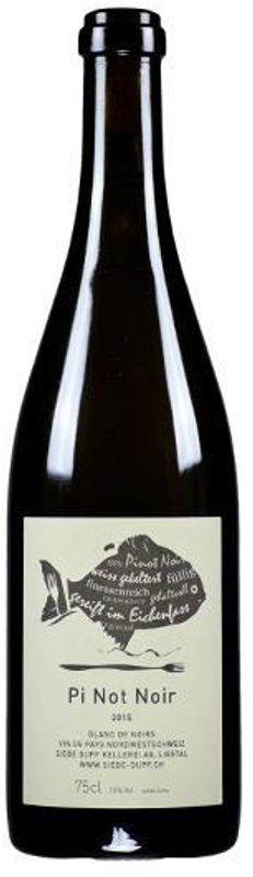 Flasche PI NOT NOIR Blanc de Noirs VdP Nordwestschweiz Siebe Dupf Kellerei von Siebe Dupf Kellerei