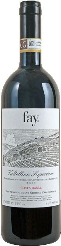 Flasche Costa Bassa DOCG Valtellina Superiore Fay von Fay