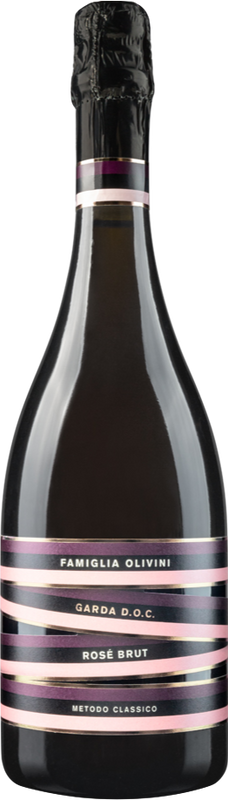 Flasche Garda Rosé Brut DOC Metodo Classico Olivini von Olivini