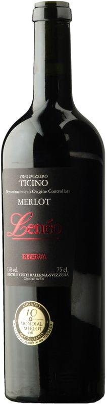 Bottiglia di Leneo Merlot del Ticino DOC Riserva Fratelli Corti di Fratelli Corti