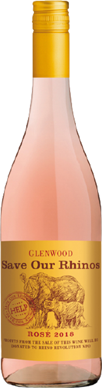 Bottiglia di Save our Rhinos Rosé Glenwood di Glenwood
