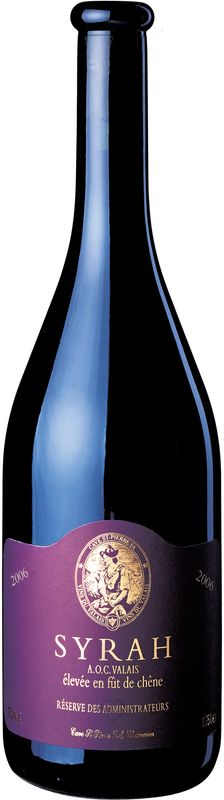 Bottiglia di Syrah du Valais AOC Reserve des Administrateurs Saint-Pierre di Saint-Pierre