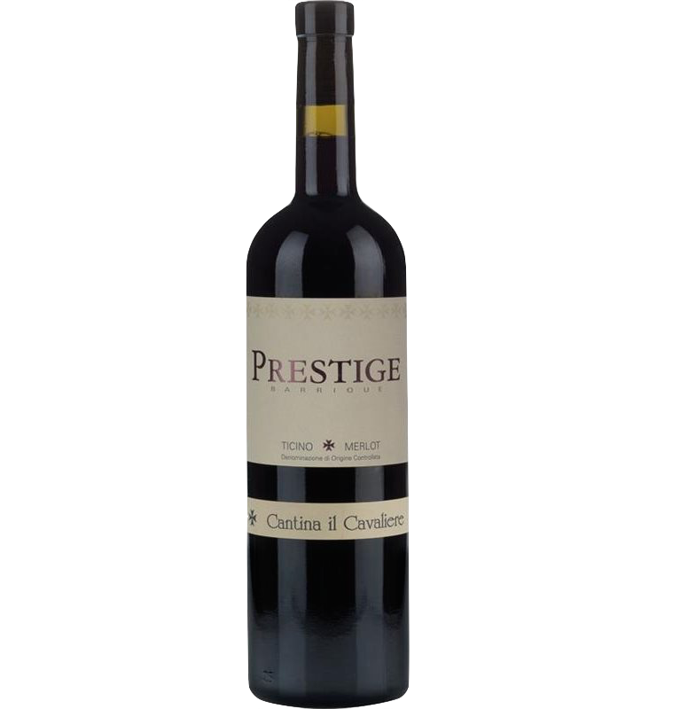 Bottiglia di Prestige Merlot Ticino DOC Cantina il Cavaliere di Cantina il Cavaliere