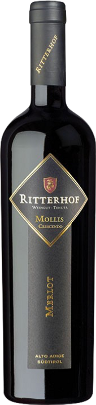 Flasche Südtiroler Merlot Mollis Crescendo DOC Ritterhof von Ritterhof