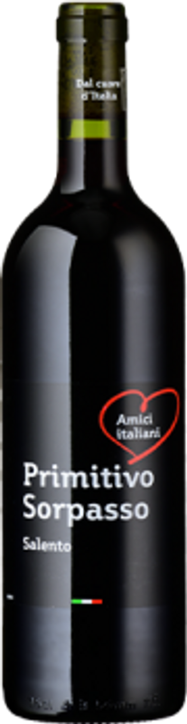 Bouteille de Amici Italiani Primitivo Sorpasso Puglia IGT Cantine di Ora de Cantine di Ora