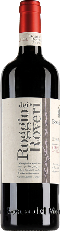 Flasche Roggio Dei Roveri Refosco Riserva Bosco del Merlo von Bosco del Merlo