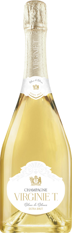 Bottiglia di Blanc de Blanc Champagne AOC Les Domaines Virginie di Les Domaines Virginie