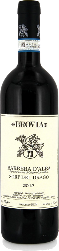 Flasche Barbera D'Alba DOC Sorì Del Drago Brovia von Brovia