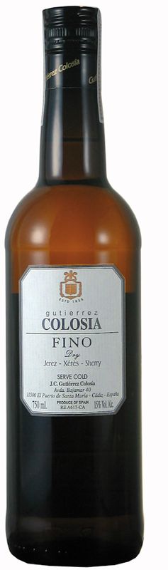Bouteille de Sherry Fino Gutiérrez-Colosia de Gutiérrez-Colosia