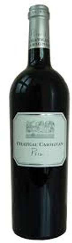 Bottiglia di Chateau Carignan Prima Premieres Cotes de Bordeaux AOC Château Carignan di Château Carignan
