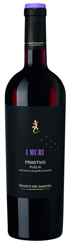 Bottiglia di I Muri Primitivo Puglia IGT Vigneti del Salento di Vigneti del Salento