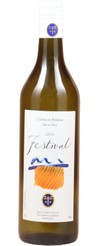 Bottiglia di Chasselas Romand Vin de Pays Suisse Festival Testuz di Testuz