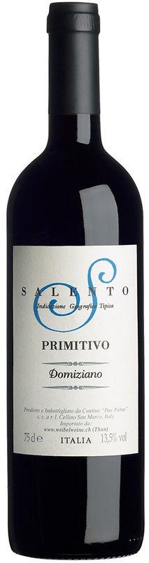 Bouteille de Primitivo IGP Domiziano Domiziano San Marco de Domiziano San Marco