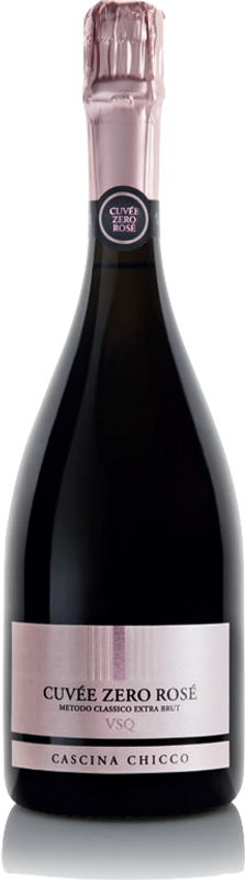 Flasche Rosé Cuvée Zero Metodo Classico Extra Brut Dosage Zero VSQ Cascina Chicco von Cascina Chicco