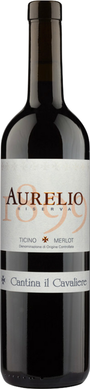 Bottiglia di Aurelio Riserva 1899 Merlot Ticino DOC Cantina il Cavaliere di Cantina il Cavaliere