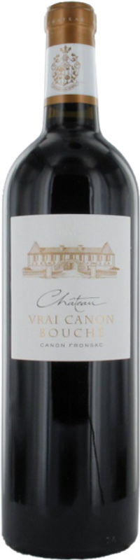Bottiglia di Château Vrai Canon Bouche Canon Fronsac AOC Château Vrai Canon Bouche di Château Vrai Canon Bouche