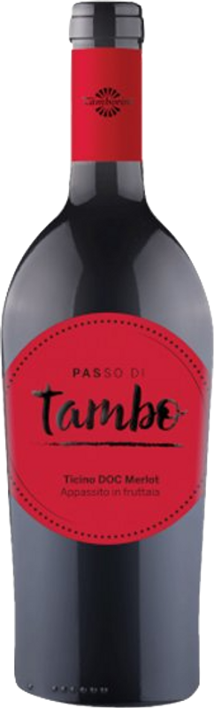 Bottiglia di Passo di Tambo Merlot Ticino DOC Tamborini di Tamborini