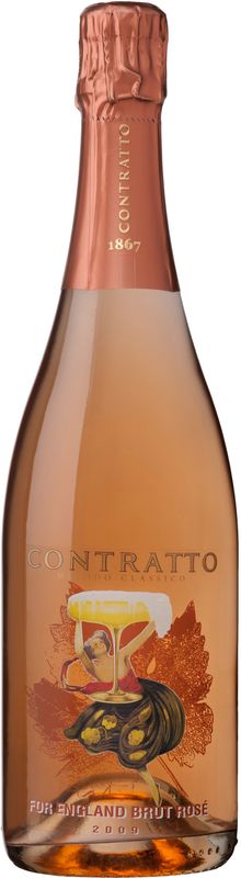 Flasche Spumante for England Rosé Brut Contratto von Contratto